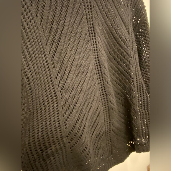 Chelsea & Theodore black open knit sweater - Picture 7 of 8